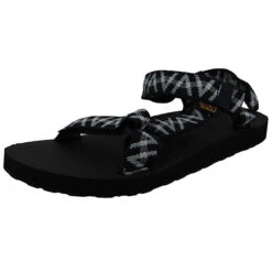 Teva Herren Trekking Sandalen Wanderschuhe Original Universal 1004006 Schwarz LSBG Black/Grey Textil Mit EVA Klassische Sandalen - Schwarz
