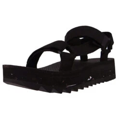 Teva 23 Teva Damen Trekking Sandalen Sandalen Universal Ceres 1139950 Schwarz BLK Black Leder Mit EVA Klassische Sandalen - Schwarz